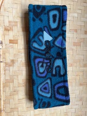 Vintage Turtle Fur Okemo Teal & Purple Patterned Fleece Headband